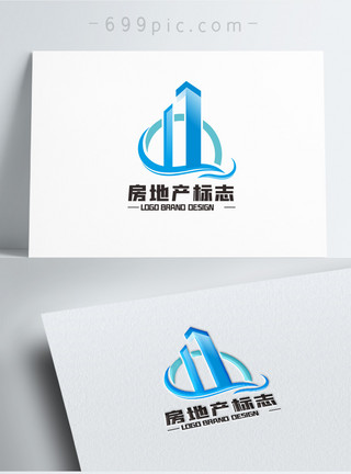 图标建筑房地产LOGO设计模板