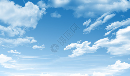 浅蓝天空蓝天白云背景设计图片