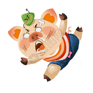 小猪和粽子打架背景图片