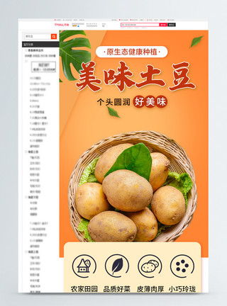 土豆炖排骨美味土豆电商促销淘宝详情页模板