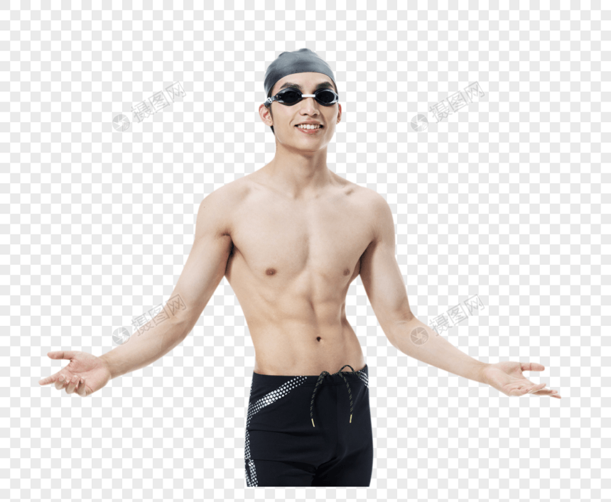 青年男性游泳运动员图片