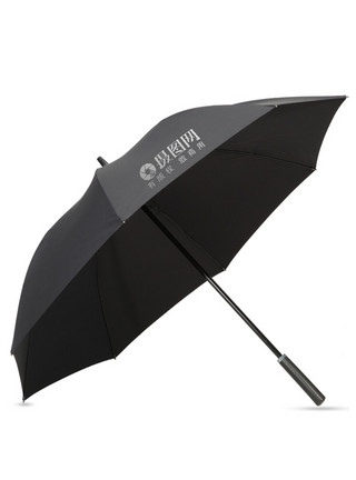 黑色模糊背景黑色雨伞侧面样机展示模板
