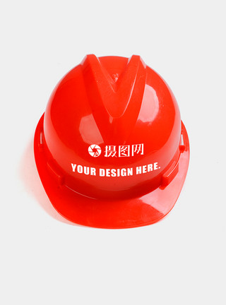 帽子logo建筑工地舒适安全帽样机模板