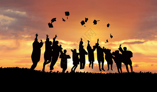 大学生跳跃毕业季设计图片