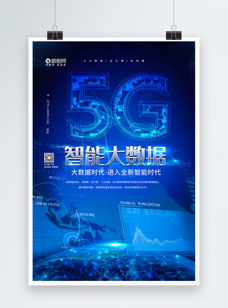 科技联网5G互联网数据科技海报模板
