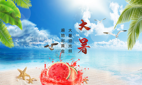 水果之王二十四节气之大暑设计图片