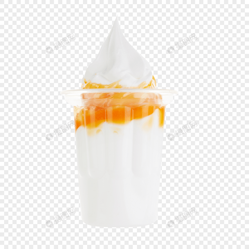 芒果味圣代冰淇淋图片