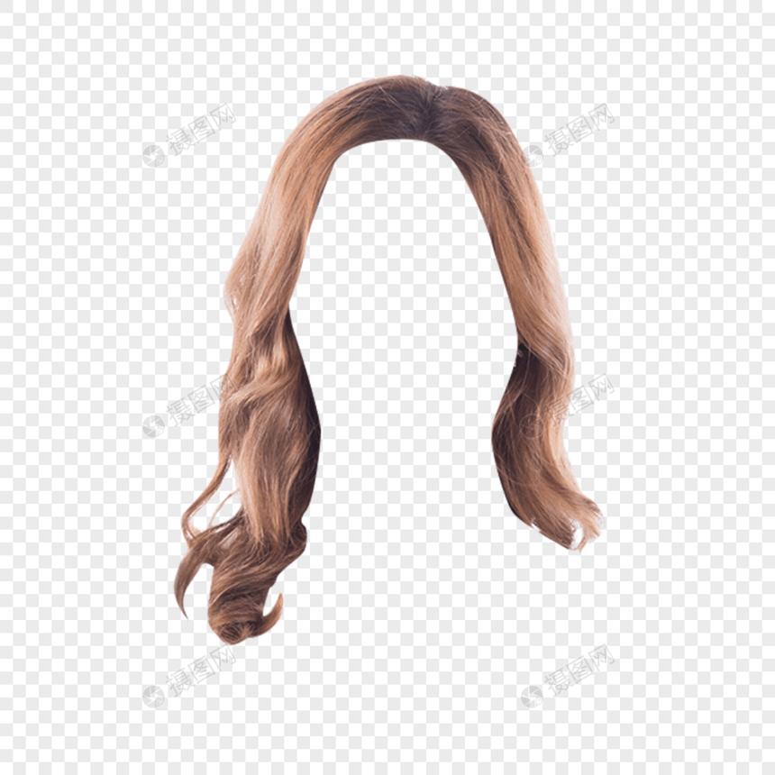 金色女士头发发型假发图片