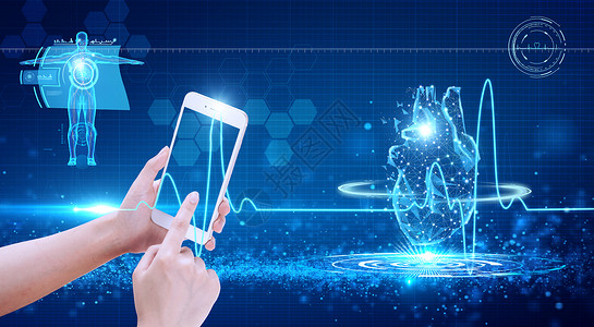 心电图检测智能检测心脏健康设计图片