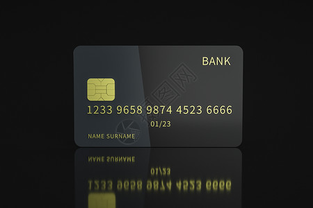 C4D立体信用卡场景背景图片