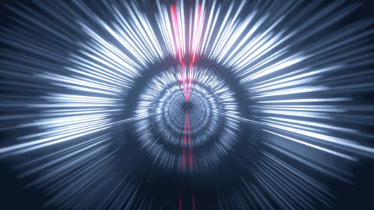 蓝色炫背景粒子灯光隧道穿梭速度感循环动画GIF高清图片