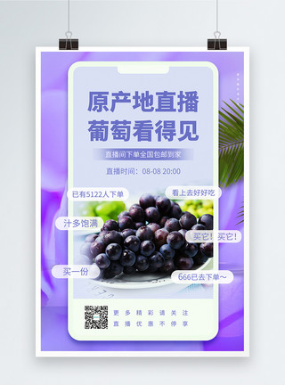夏季水果大集合水果直播大促销预告宣传海报模板