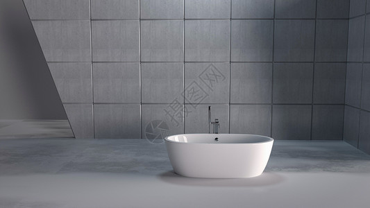 灰色室内设计3D简约卫浴场景设计图片