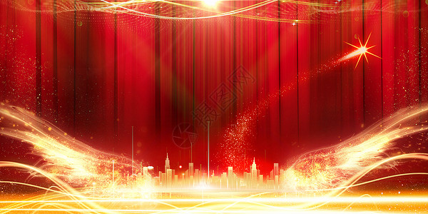 红色开业背景红金大气背景设计图片