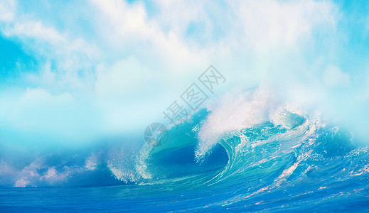 浪奔浪流海浪背景设计图片