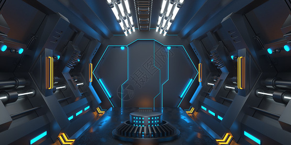 金属隧道科技背景设计图片