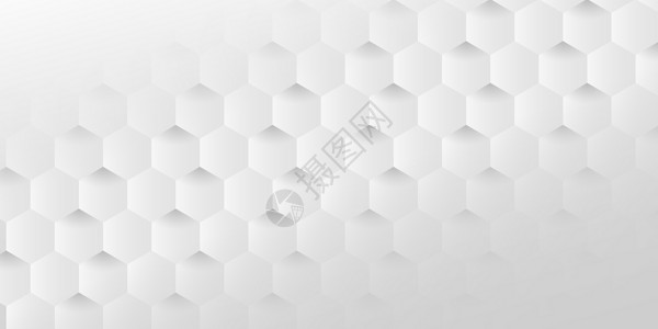 六边形科技元素白色几何背景设计图片