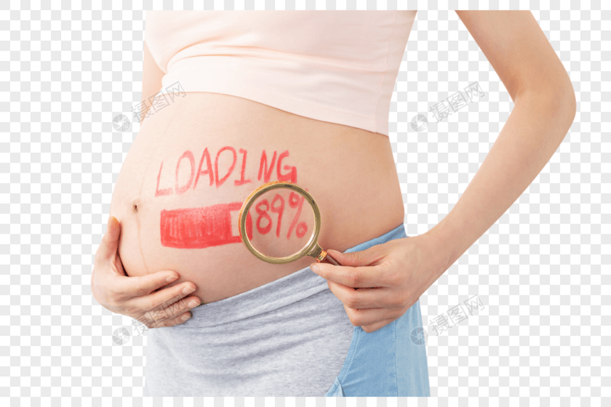 孕妇预产期临近概念图片