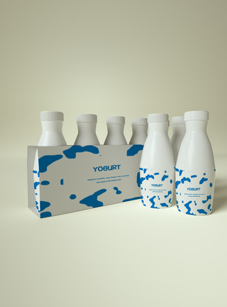 酸奶包装小瓶子包装样机模板