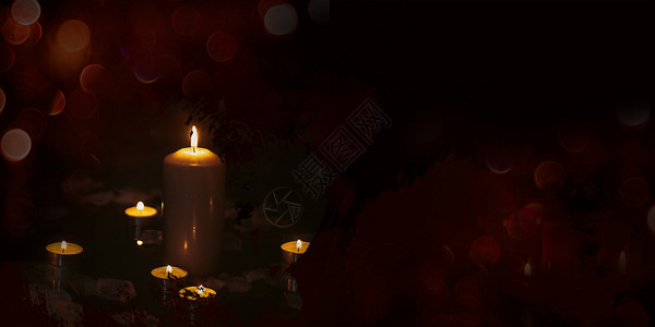 圣诞烛光蜡烛背景设计图片