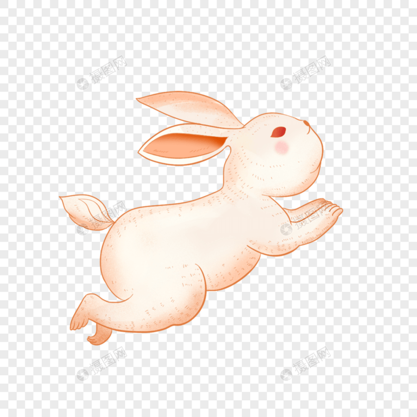 奔跑的玉兔图片