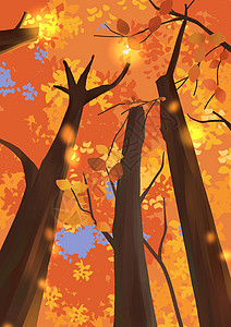 秋分风景图背景图片