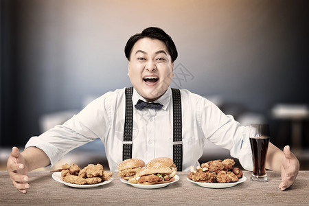 吃东西胖子预防三高设计图片