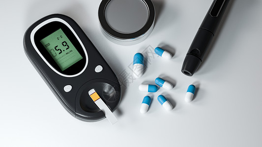 测量工具糖尿病血糖仪设计图片