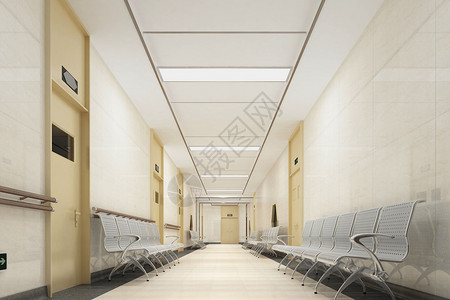 医院病房走廊背景图片