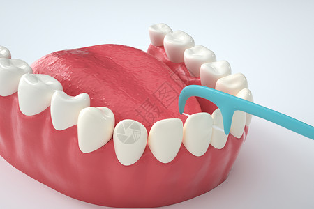 口腔护理素材C4D医美牙齿健康设计图片