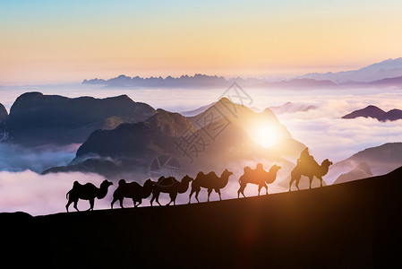 骆驼山企业文化背景设计图片