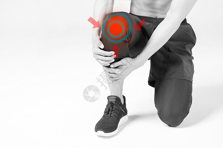膝盖疼痛病症运动伤高清图片