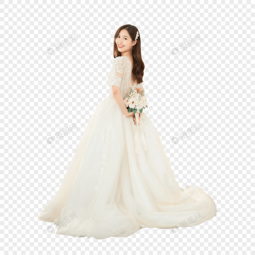 婚纱店甜美新娘形象图片