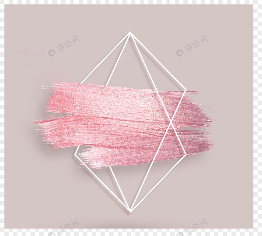 粉红色几何装饰元素图片