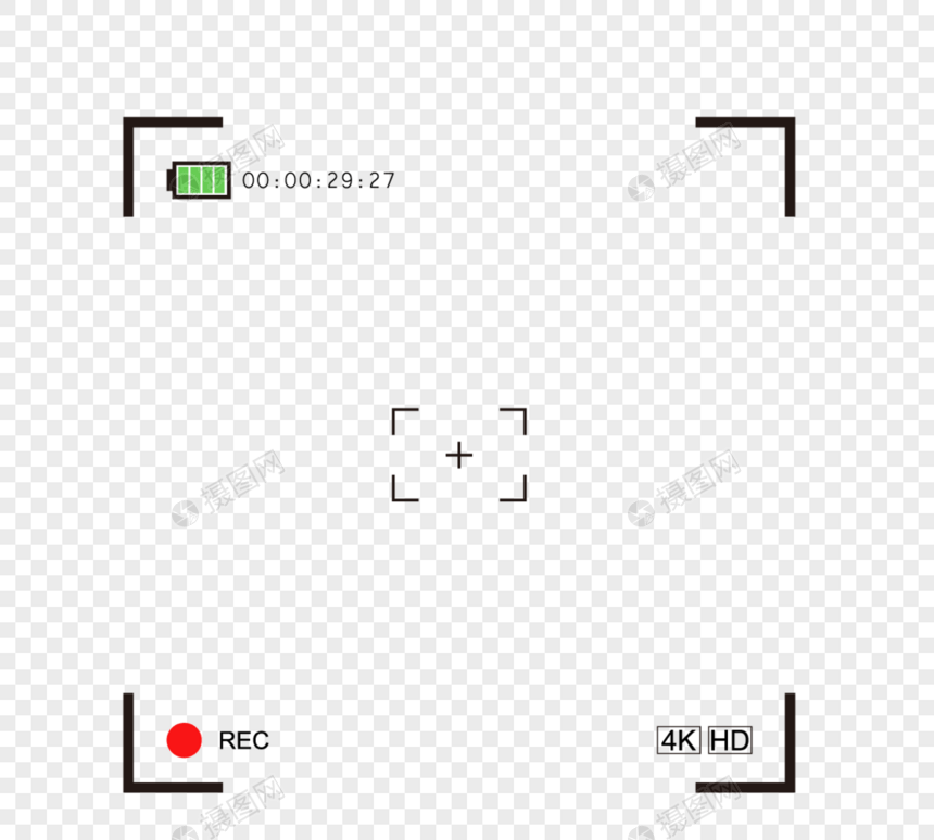 摄像头录制界面边框图片