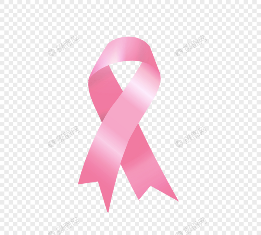 粉色简约乳腺癌标识设计图片