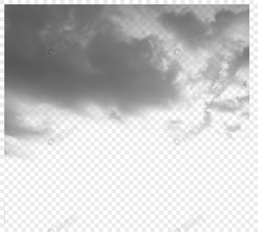 天空暗云png元素图片