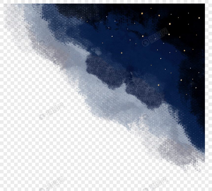 抽象画笔盛开夜星空边框图片