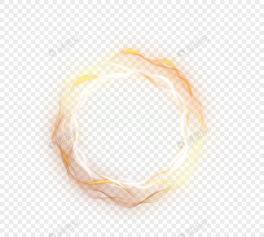 抽象环形曲线光效装饰图片