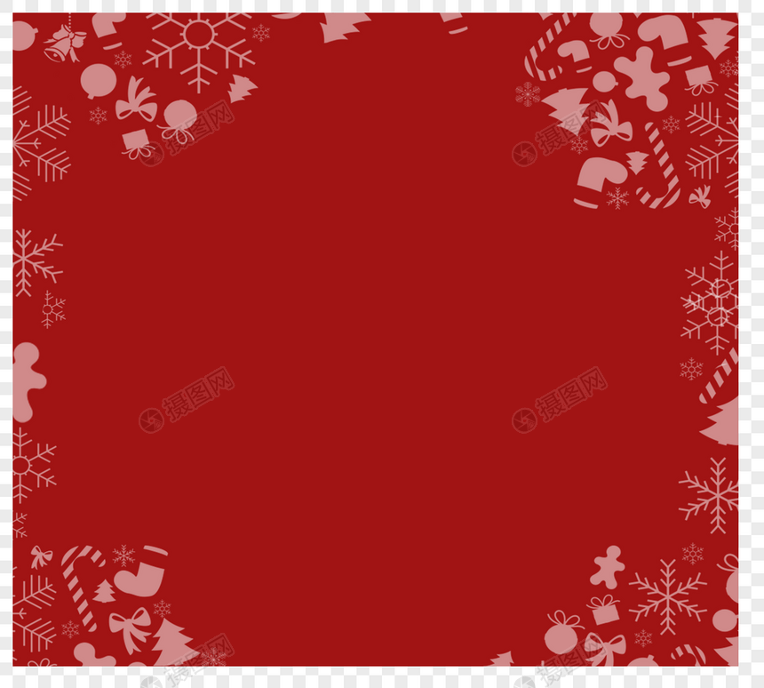 红色简单复古圣诞图片