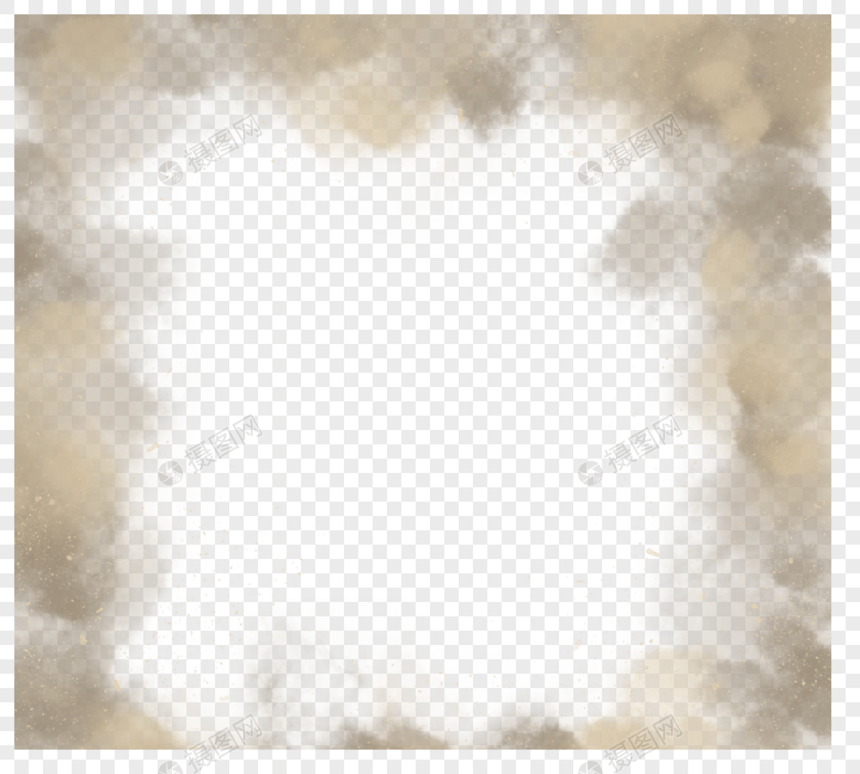 尘土污染创意云边框图片