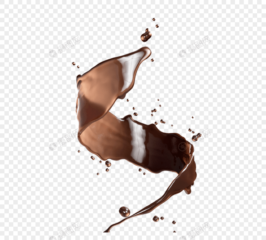 螺旋咖啡液体3d元素图片