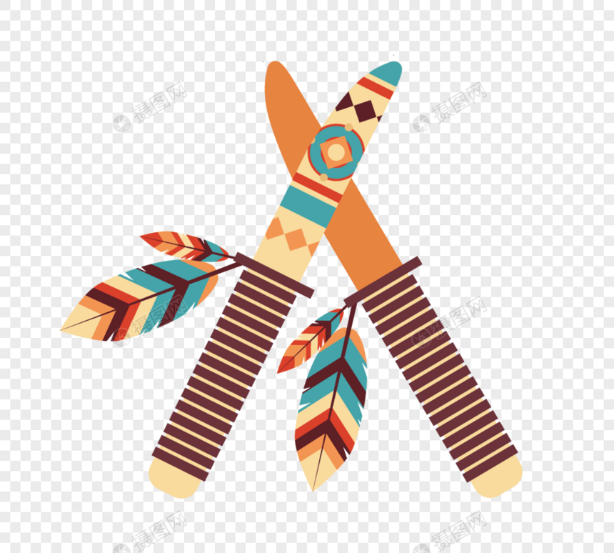 波西米亚印第安刀具制品图片