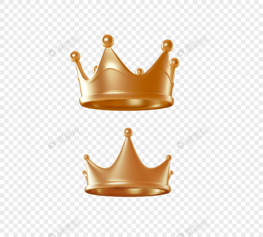 金色立体皇冠图片
