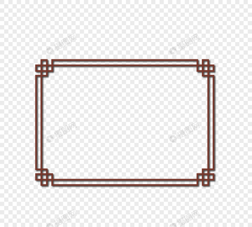 复古棕色边框素材图片