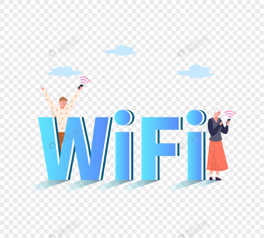 创意wifi立体声无线网络信号连接图片