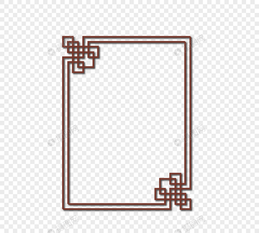 复古棕色边框素材图片