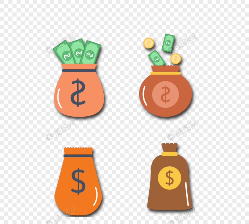 金融钱袋装饰组图图片