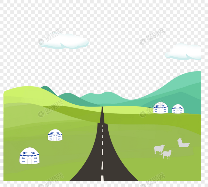 草原旅游公路图片