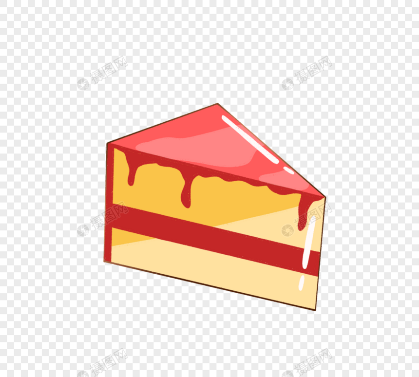 彩色蛋糕美食卡通徽章元素图片